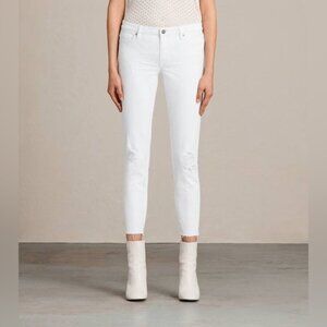 All Saints Mast Vintage White Skinny Jeans